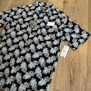 Campia Men's Tropical Print Short‎ Sleeve Button Shirt Floral Size Medium NEW